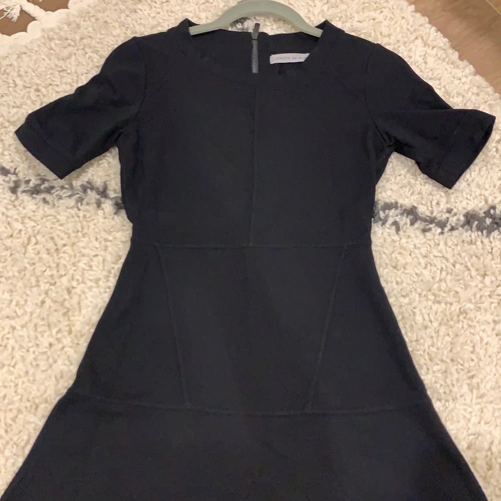 Black Athleta En Route Fit Flare A-Line Dress - Picture 8 of 9